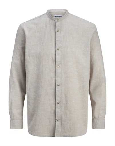 Jack & Jones - JJESummer Linen Blend Band Skjorte - String